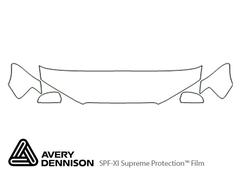 a3 Avery Dennison Clear Bra Hood Precut PPF Diagram