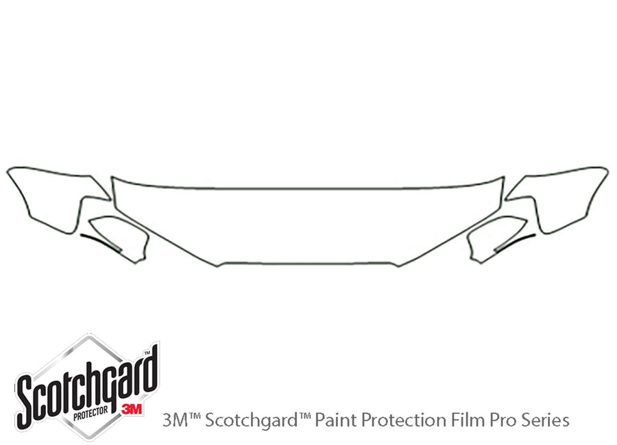a3 3M Clear Bra Hood Precut PPF Diagram