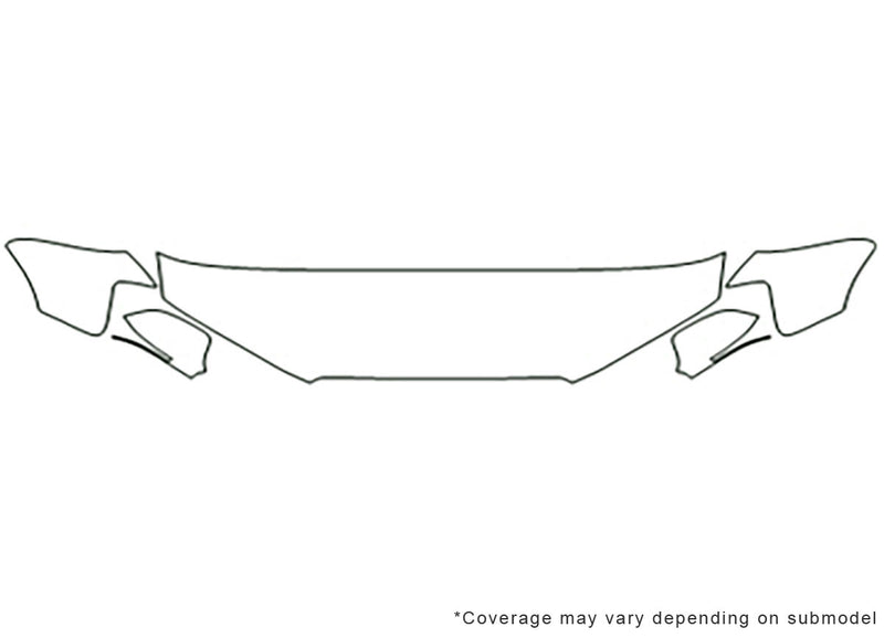 a3 3M Clear Bra Hood Precut PPF Diagram
