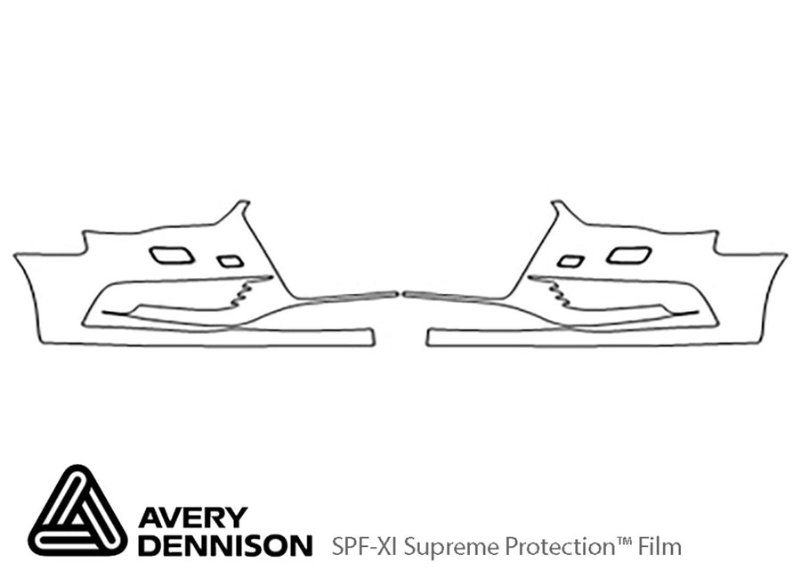 a3 Avery Dennison Clear Bra Bumper Precut PPF Diagram