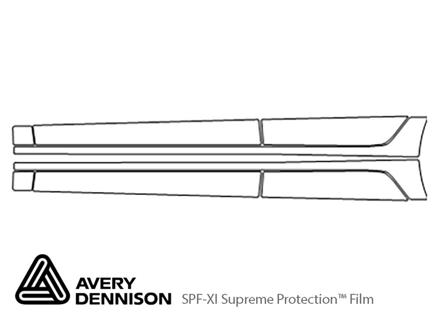 a3 Avery Dennison Clear Bra Door Cup Precut PPF Diagram