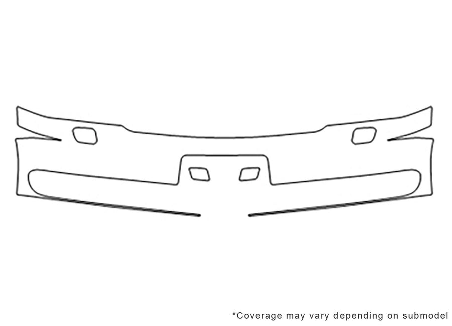 a4 3M Clear Bra Bumper Precut PPF Diagram