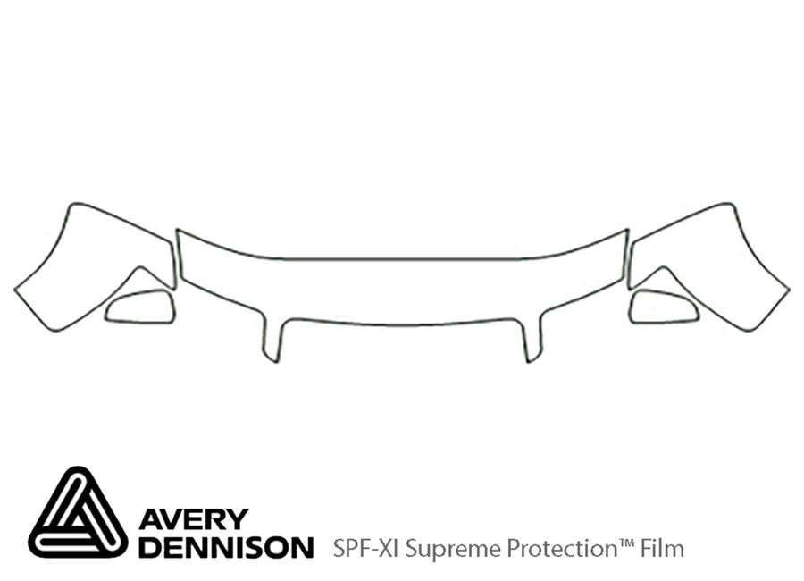 a4 Avery Dennison Clear Bra Hood Precut PPF Diagram