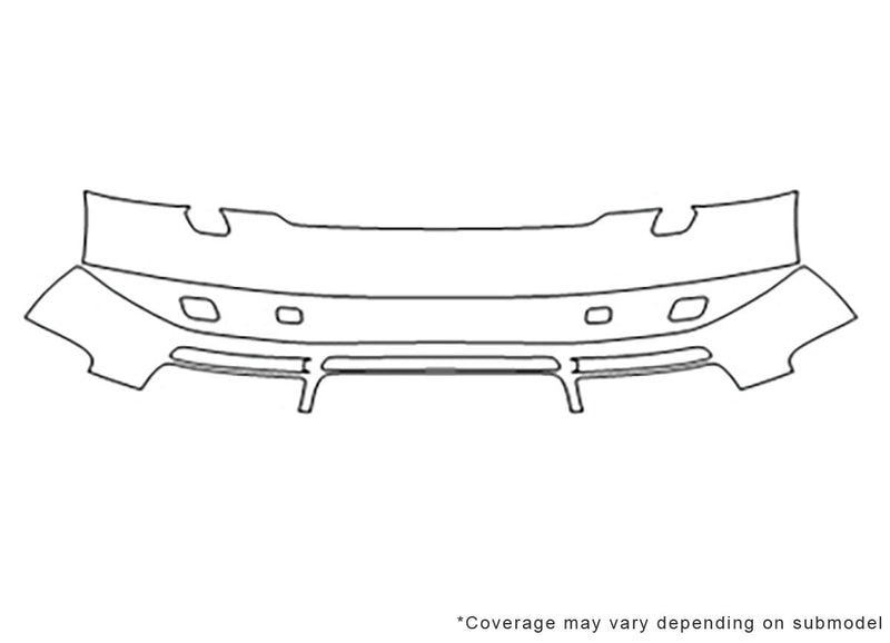 a4 3M Clear Bra Bumper Precut PPF Diagram