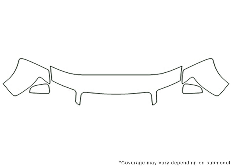 a4 3M Clear Bra Hood Precut PPF Diagram