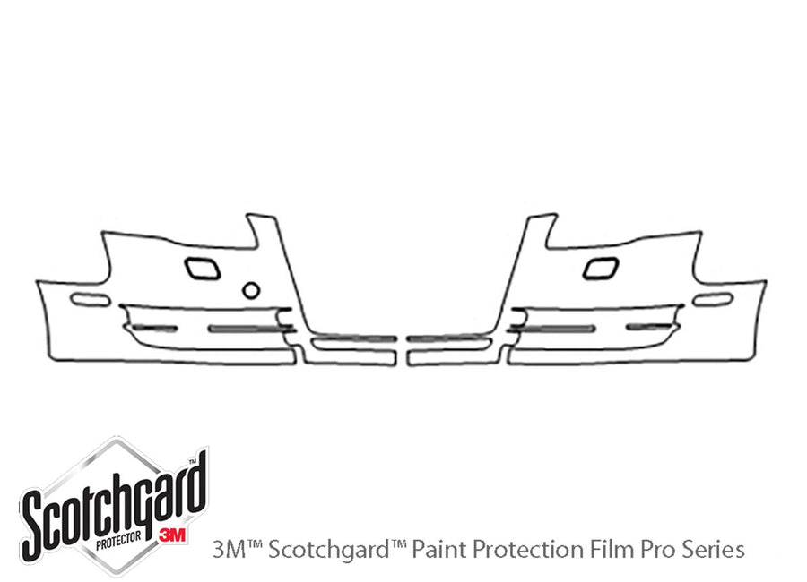 a4 3M Clear Bra Bumper Precut PPF Diagram