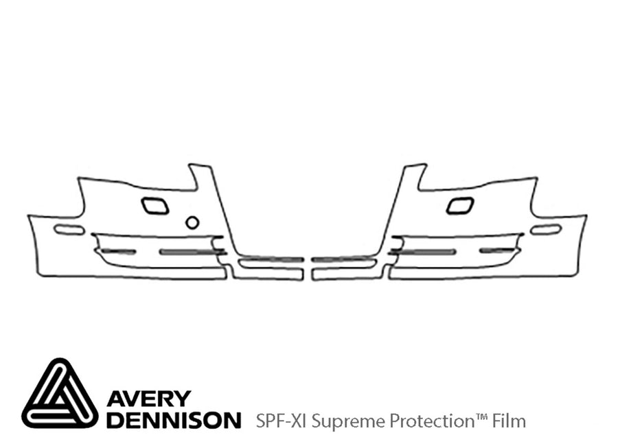 a4 Avery Dennison Clear Bra Bumper Precut PPF Diagram