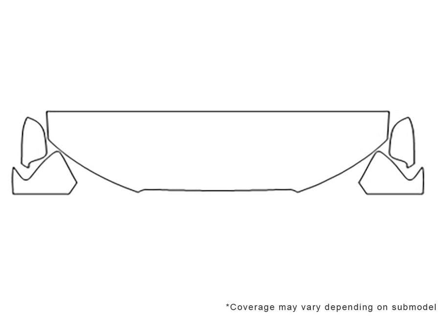 a4 3M Clear Bra Hood Precut PPF Diagram