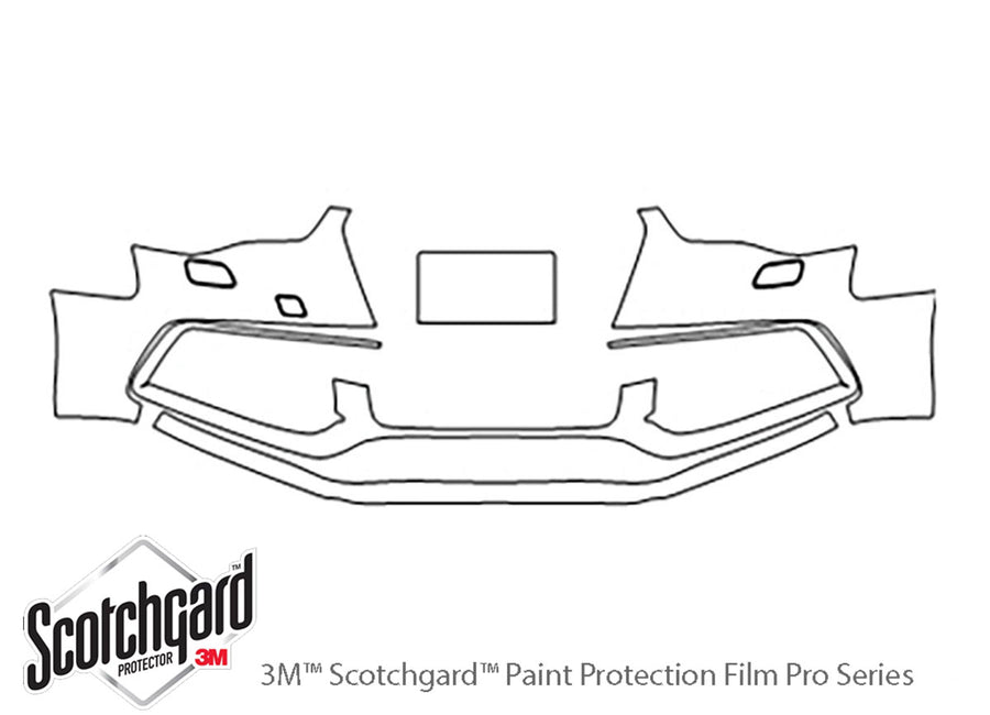 a5 3M Clear Bra Bumper Precut PPF Diagram