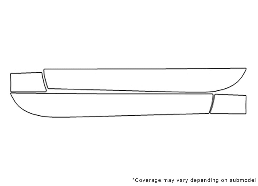a5 3M Clear Bra Door Cup Precut PPF Diagram