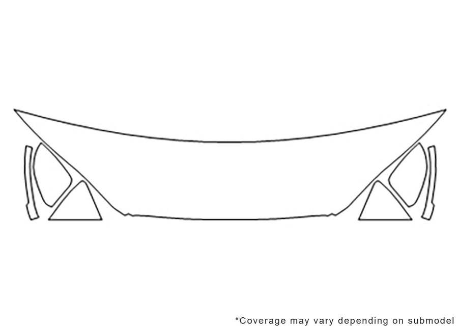 a5 Avery Dennison Clear Bra Hood Precut PPF Diagram