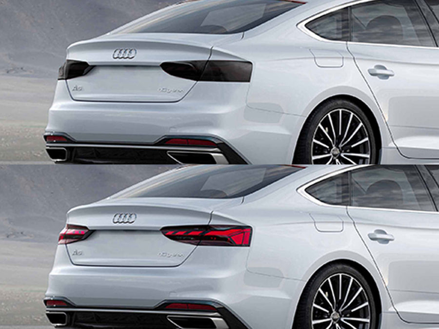a5 Before and After Smoked Taillights