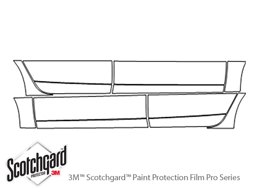 a6 3M Clear Bra Door Cup Precut PPF Diagram