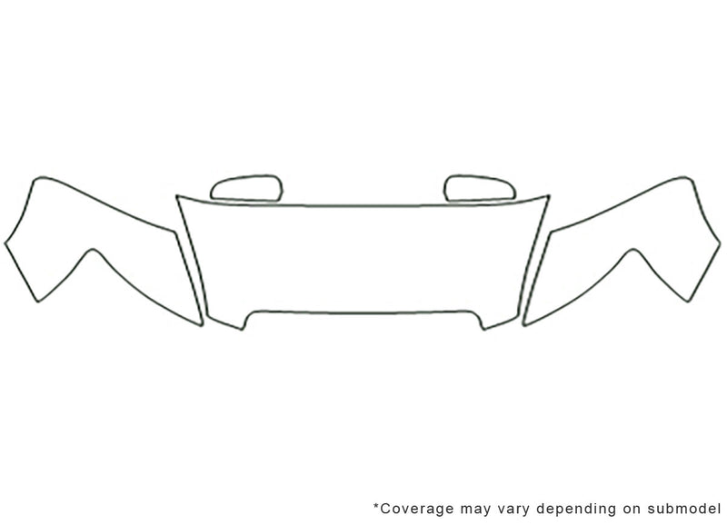 a6 3M Clear Bra Hood Precut PPF Diagram