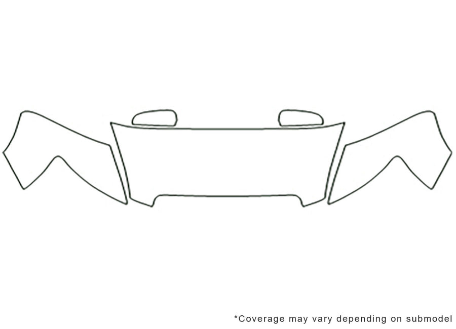 a6 3M Clear Bra Hood Precut PPF Diagram
