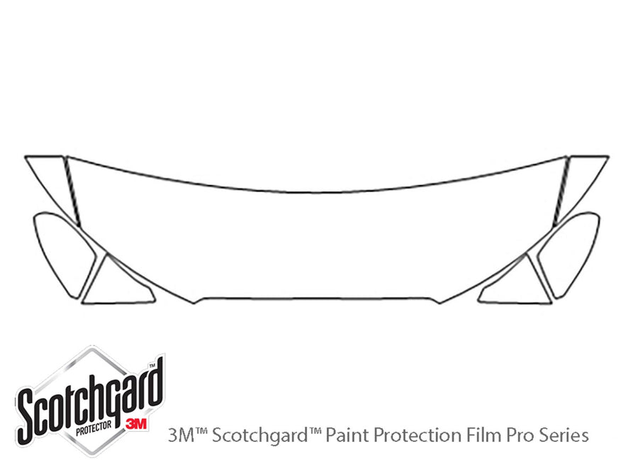 a6 3M Clear Bra Hood Precut PPF Diagram
