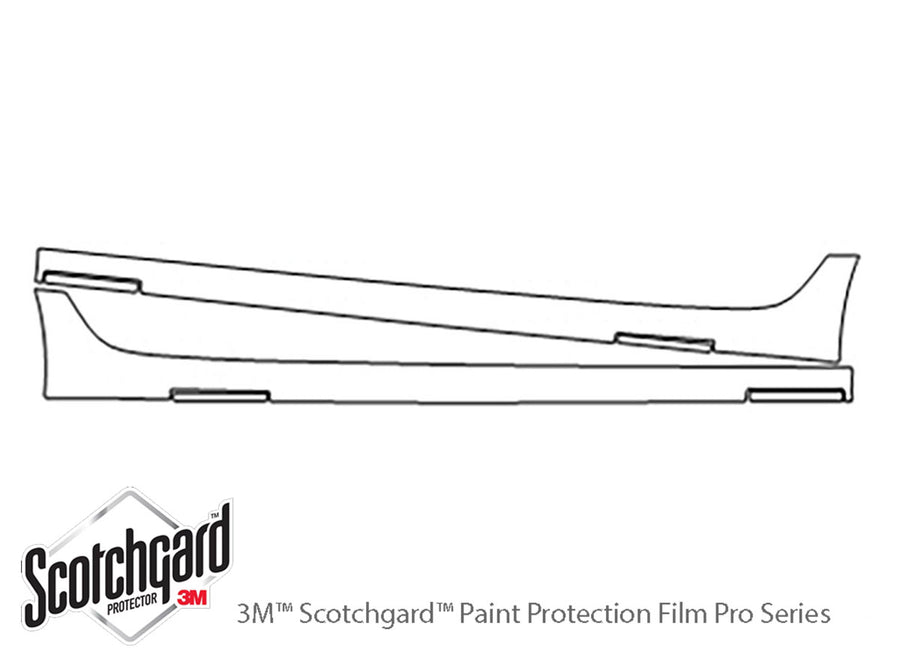 a6 3M Clear Bra Door Cup Precut PPF Diagram