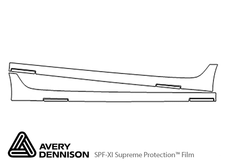 a6 Avery Dennison Clear Bra Door Cup Precut PPF Diagram