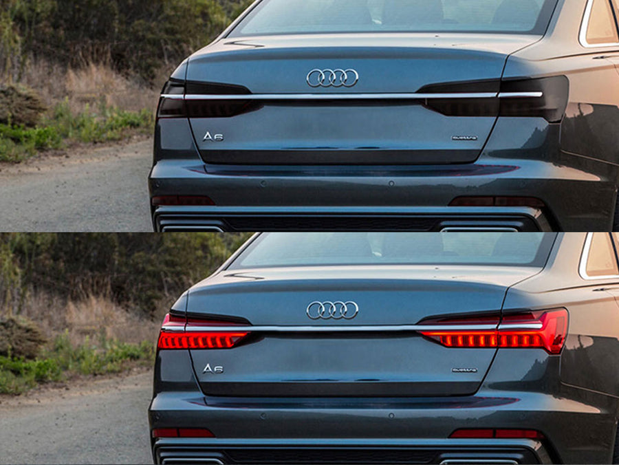 a6 (sedan) Before and After Smoked Taillights