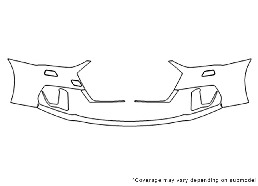 a7 3M Clear Bra Bumper Precut PPF Diagram