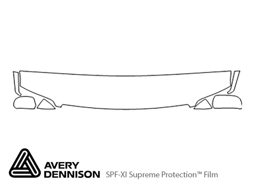 a8 Avery Dennison Clear Bra Hood Precut PPF Diagram