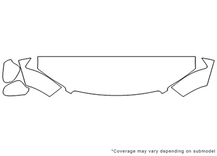a8 Avery Dennison Clear Bra Hood Precut PPF Diagram