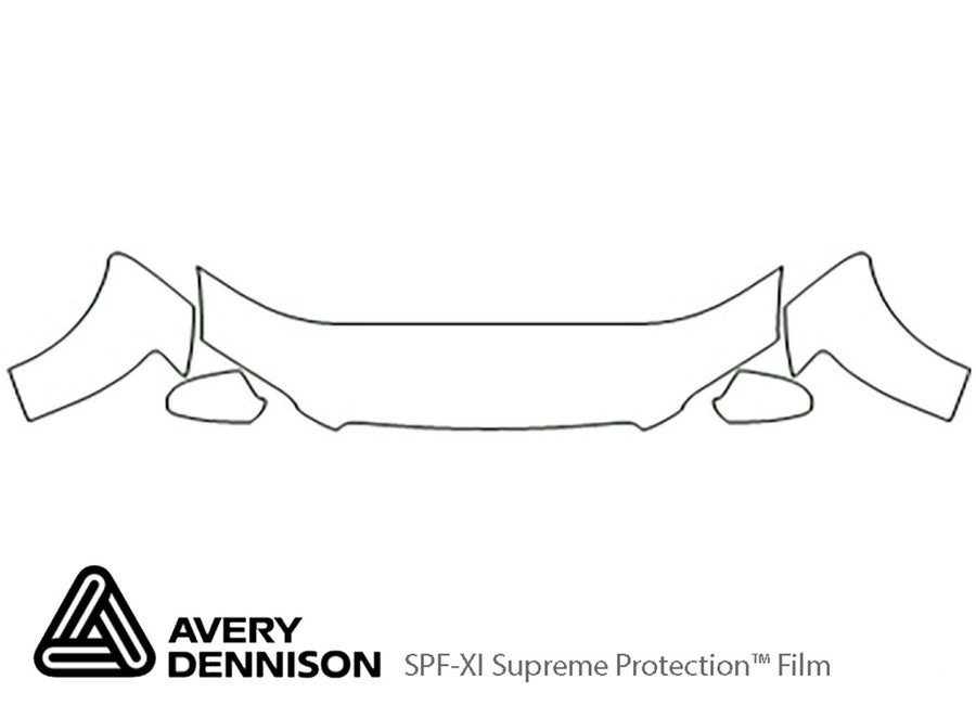 a8 Avery Dennison Clear Bra Hood Precut PPF Diagram