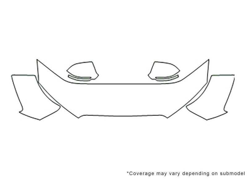a8 3M Clear Bra Hood Precut PPF Diagram