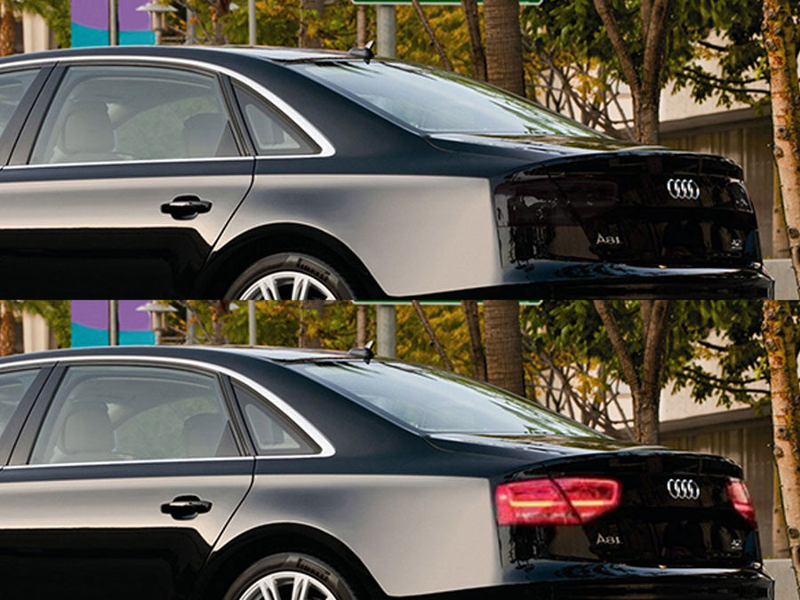 a8 Before and After Smoked Taillights