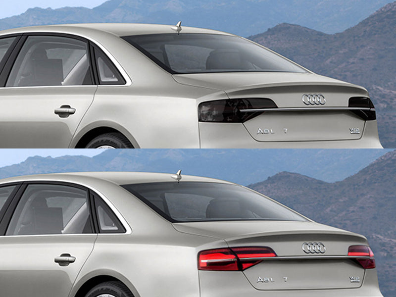 a8 Before and After Smoked Taillights