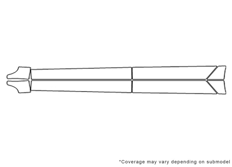 a8 Avery Dennison Clear Bra Door Cup Precut PPF Diagram