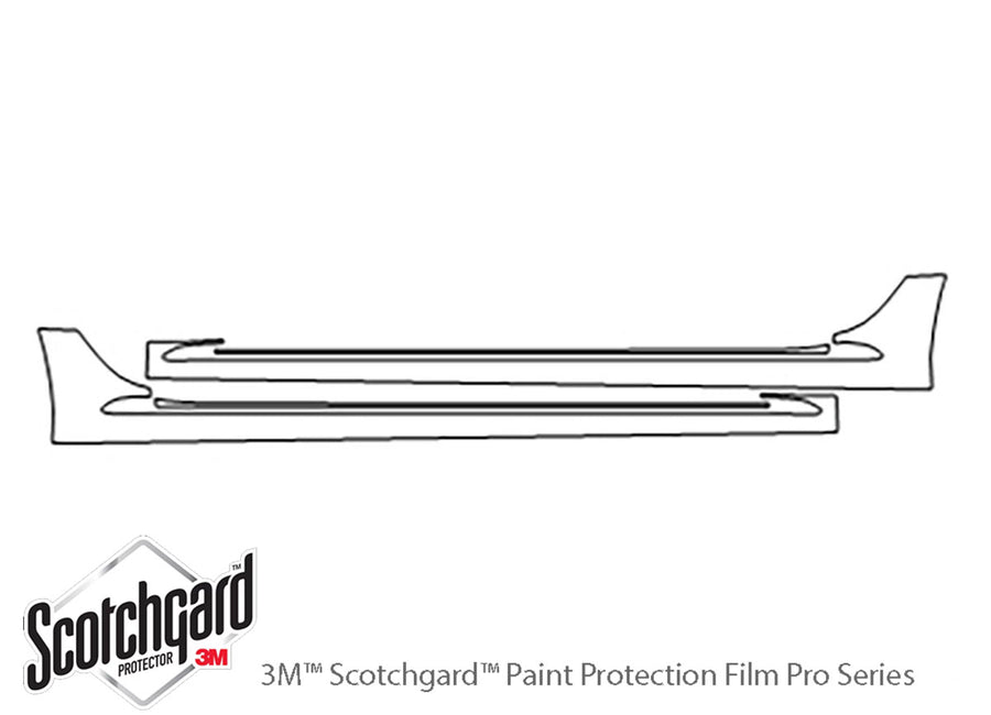a4 3M Clear Bra Door Cup Precut PPF Diagram