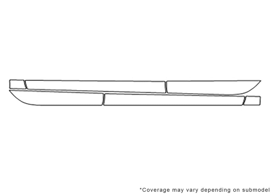 a4 3M Clear Bra Door Cup Precut PPF Diagram