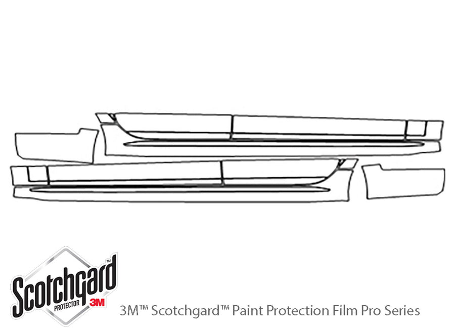allroad 3M Clear Bra Door Cup Precut PPF Diagram