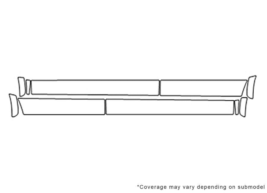 q3 Avery Dennison Clear Bra Door Cup Precut PPF Diagram