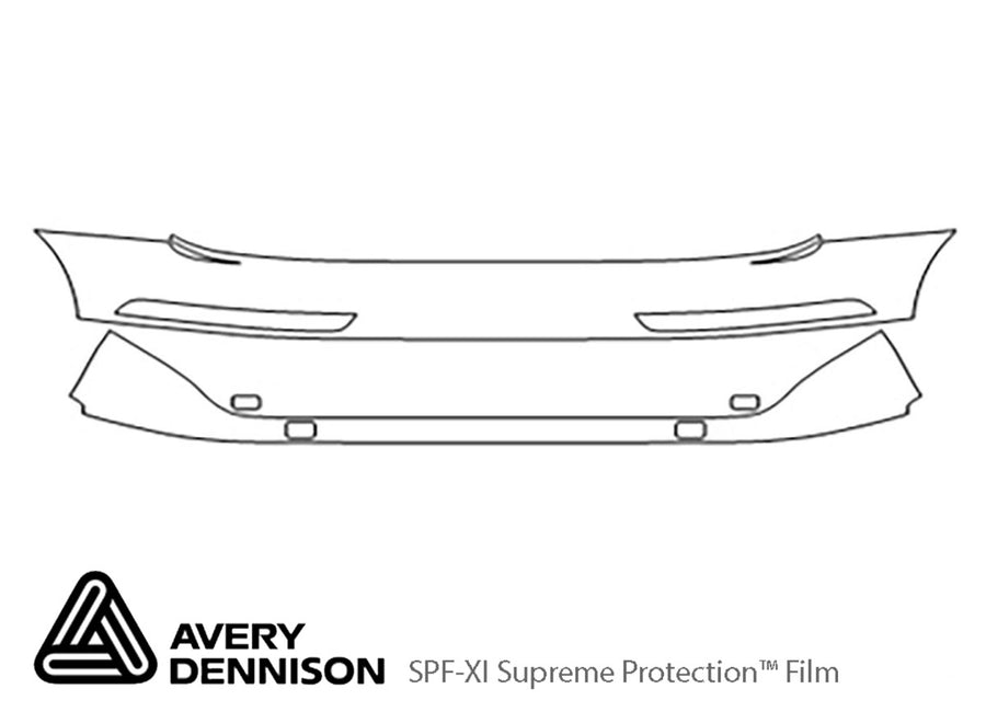 q3 Avery Dennison Clear Bra Door Cup Precut PPF Diagram
