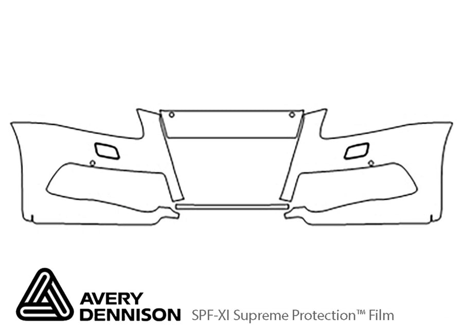 q5 Avery Dennison Clear Bra Bumper Precut PPF Diagram