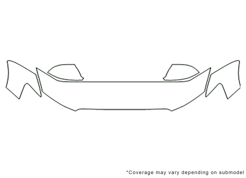 q5 Avery Dennison Clear Bra Hood Precut PPF Diagram