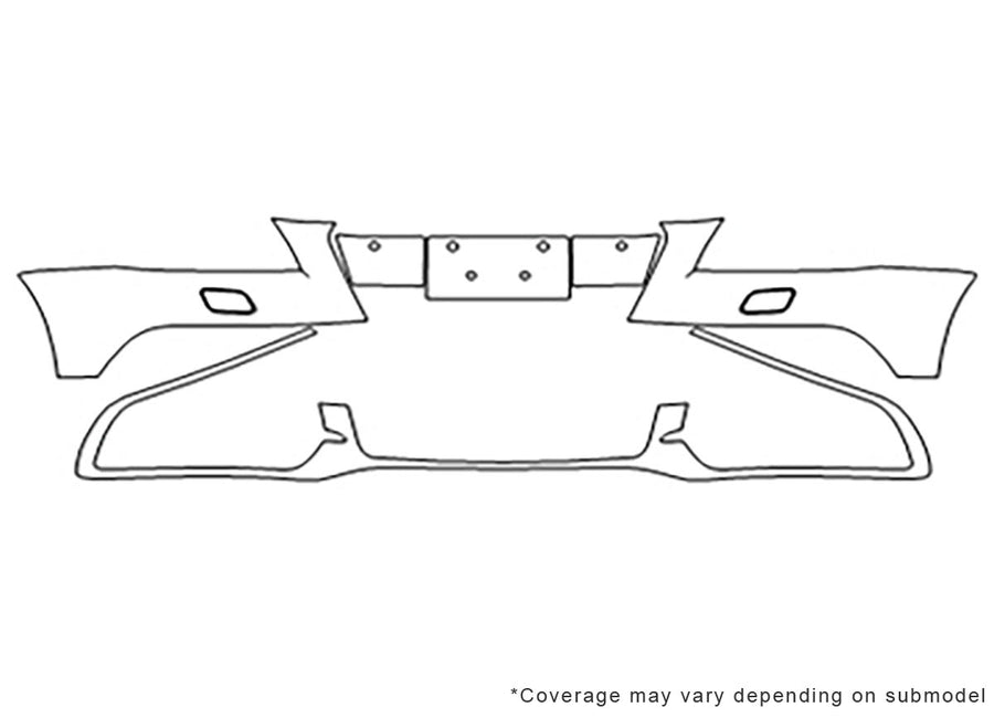 q5 3M Clear Bra Bumper Precut PPF Diagram