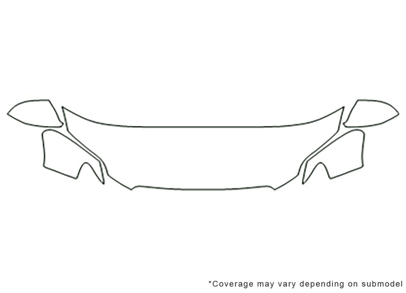 q7 Avery Dennison Clear Bra Hood Precut PPF Diagram