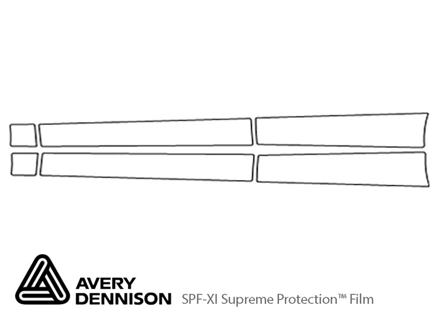 q7 Avery Dennison Clear Bra Door Cup Precut PPF Diagram