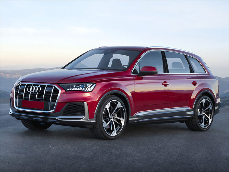 audi q7 2017-2019 Brushed Aluminum Black Pillar Trim