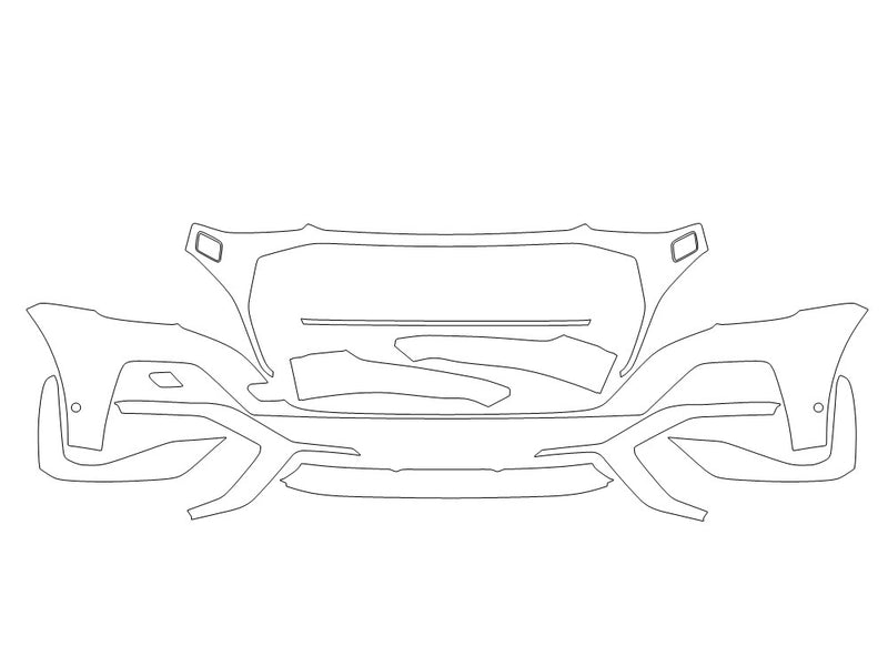 q8 3M Clear Bra Bumper Precut PPF Diagram