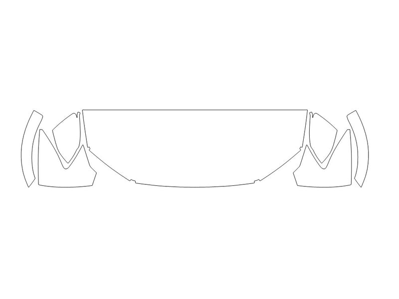 q8 3M Clear Bra Hood Precut PPF Diagram