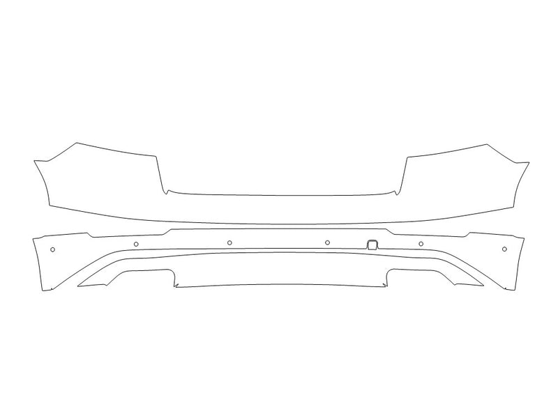 q8 Avery Dennison Clear Bra Door Cup Precut PPF Diagram