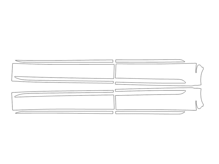 q8 Avery Dennison Clear Bra Door Cup Precut PPF Diagram