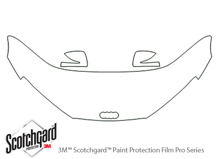 r8 3M Clear Bra Hood Precut PPF Diagram