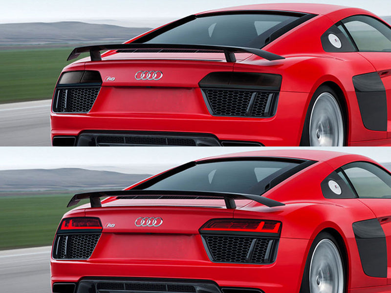 r8 Before and After Smoked Taillights