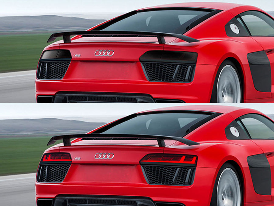r8 Before and After Smoked Taillights