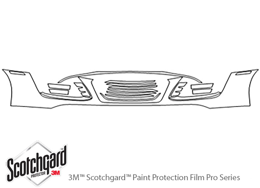 r8 3M Clear Bra Bumper Precut PPF Diagram